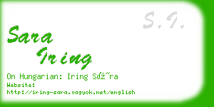 sara iring business card